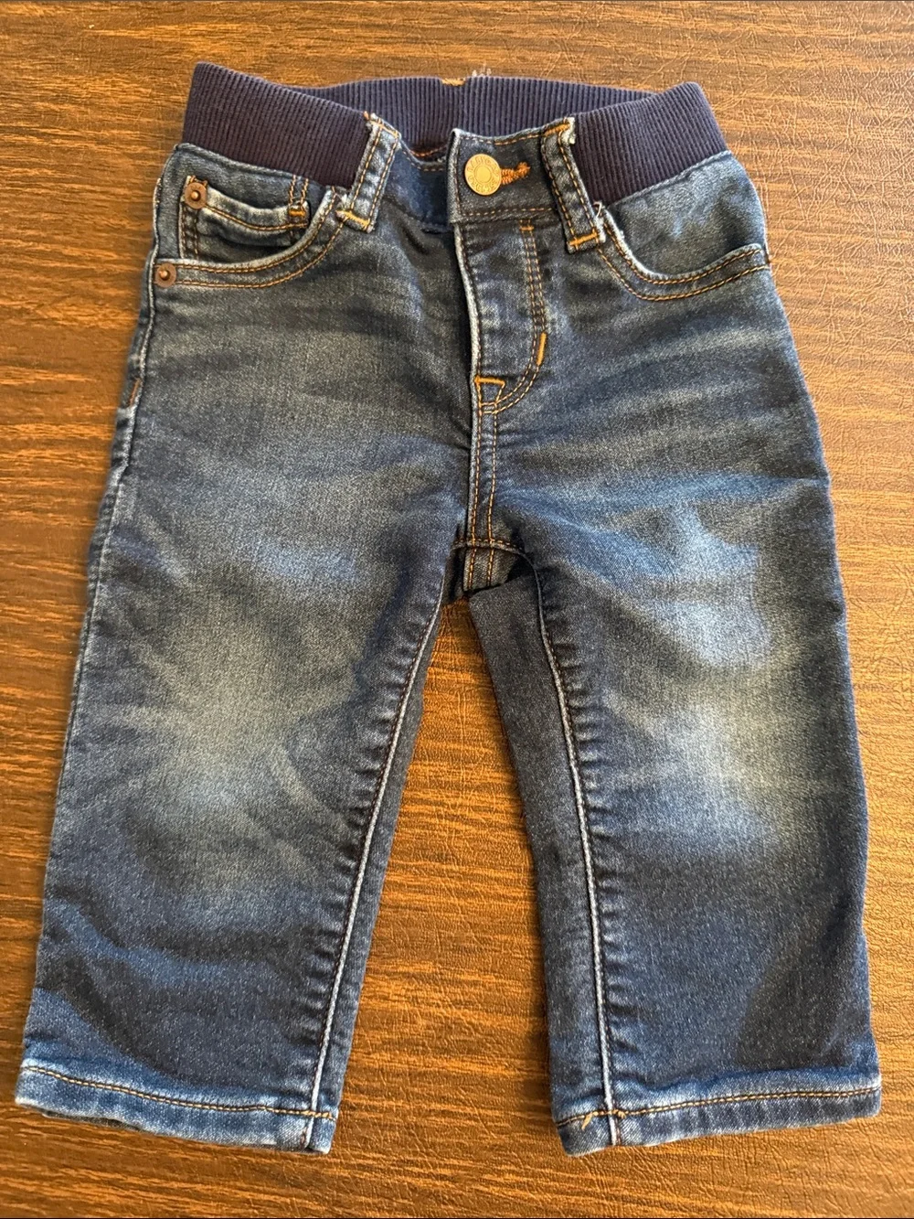 GAP Boys Navy Blue Stretch Denim Joggers